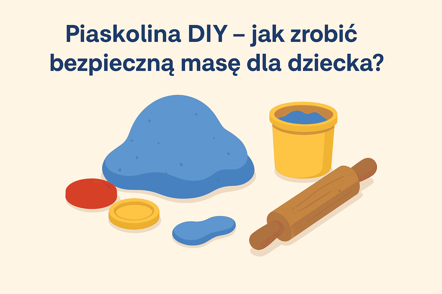 Piaskolina dla dwulatka – domowa masa plastyczna i akcesoria do zabawy