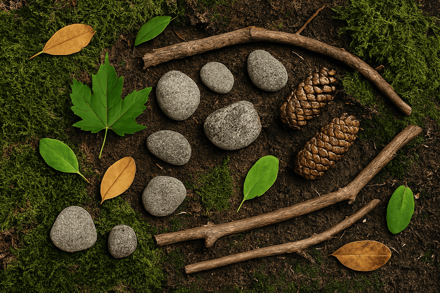 Zabawy sensoryczne na spacerze – dziecko odkrywa liście, trawę i kamyki