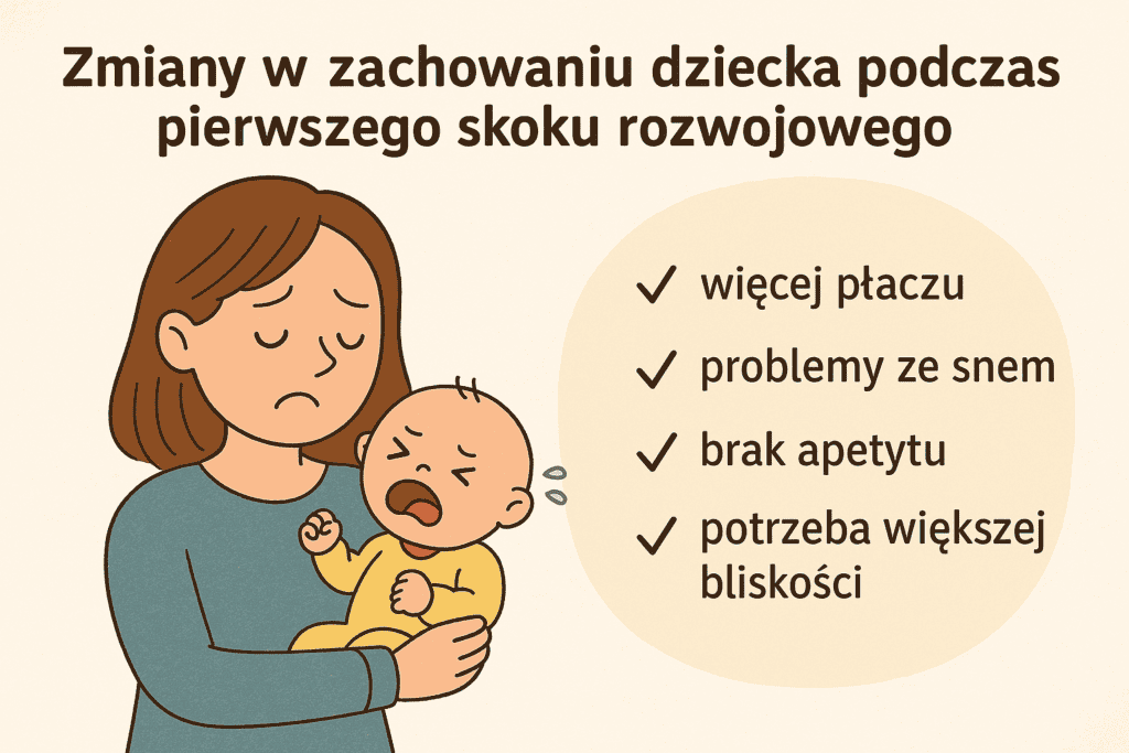 pierwszy skok rozwojowy objawy u niemowlęcia w 5 tygodniu życia