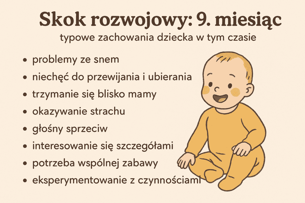 Skok rozwojowy 9 miesiąc objawy – typowe zachowania dziecka w tym czasie