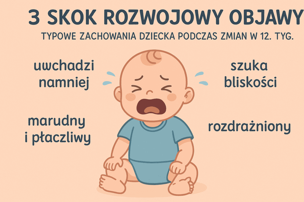 3 skok rozwojowy objawy – typowe zachowania dziecka podczas zmian w 12. tygodniu