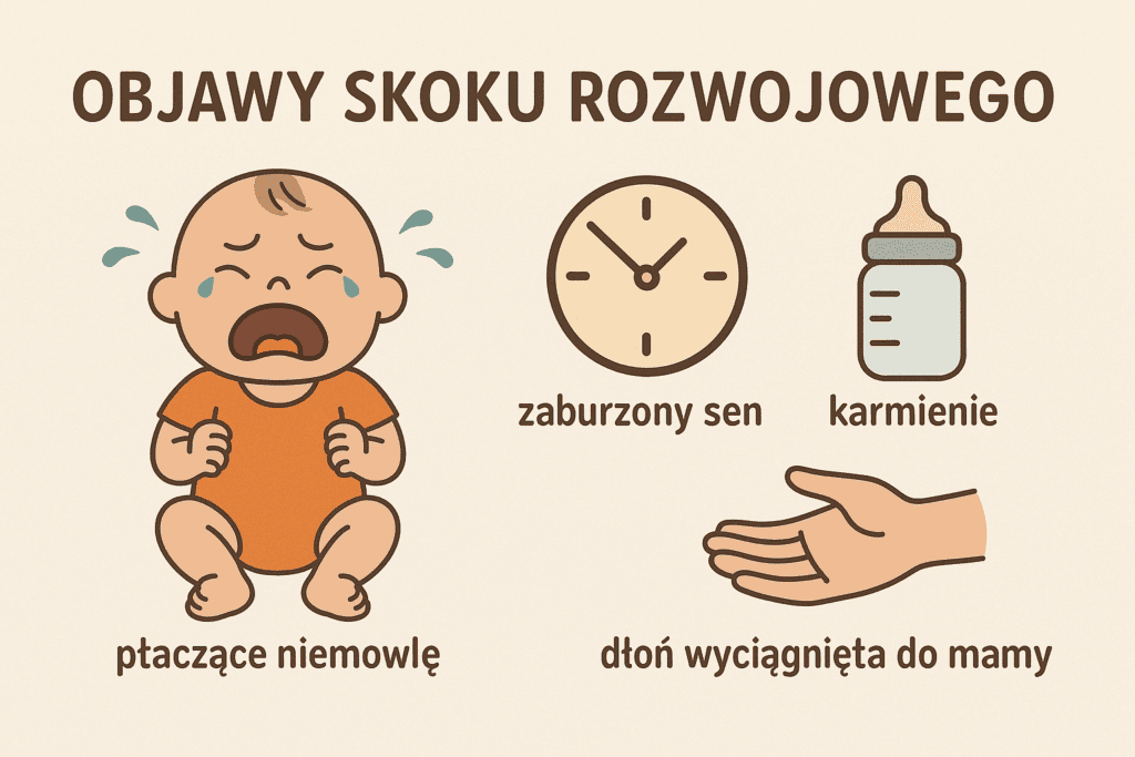 Skok rozwojowy 9 tydzień objawy – mama wspiera dziecko w czasie trudnego etapu