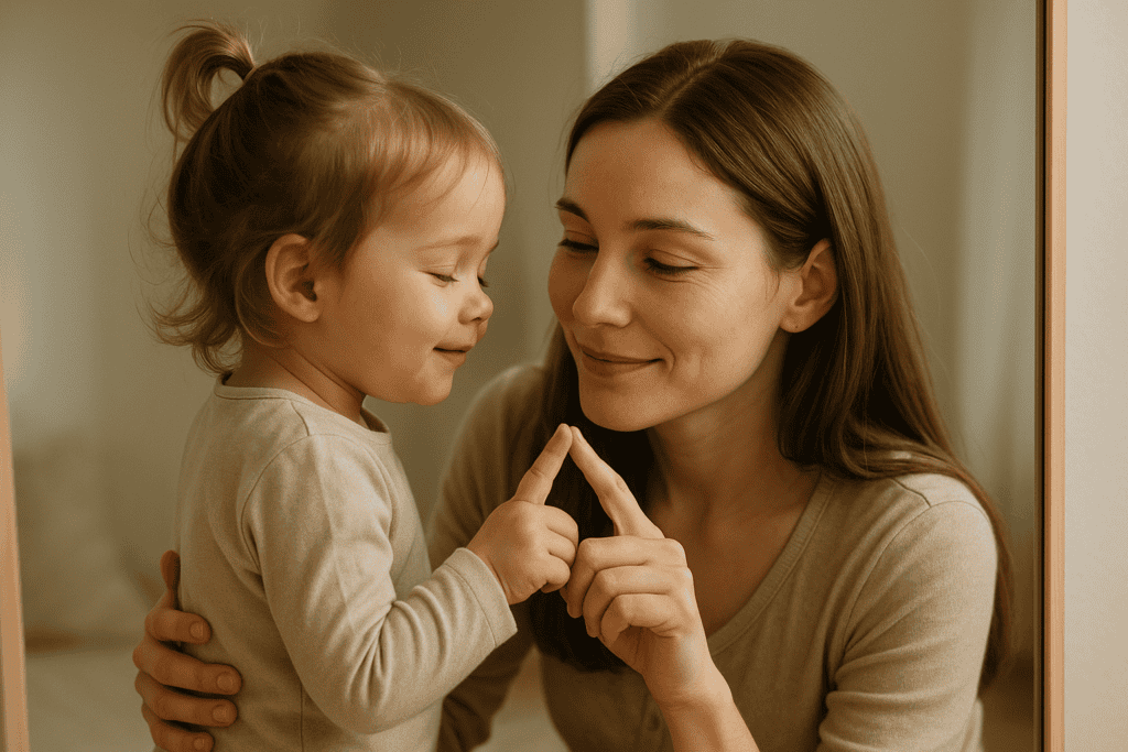 Zabawy z lusterkiem niemowlę – wspólne poznawanie mimiki i emocji