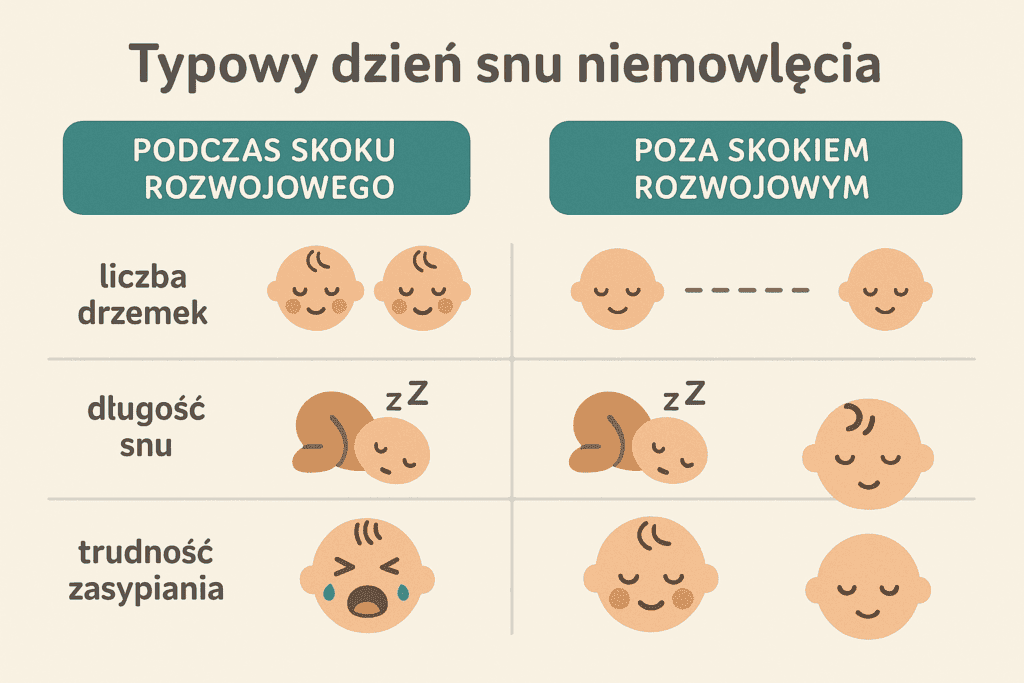 Jak wyglądają drzemki w czasie skoku rozwojowego – porównanie schematów snu