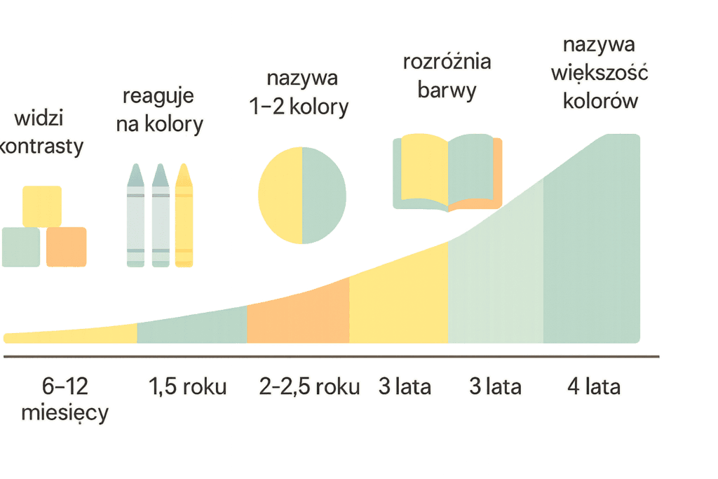 Etapy nauki kolorów u dzieci – od kontrastów do rozpoznawania barw w wieku 4 lat