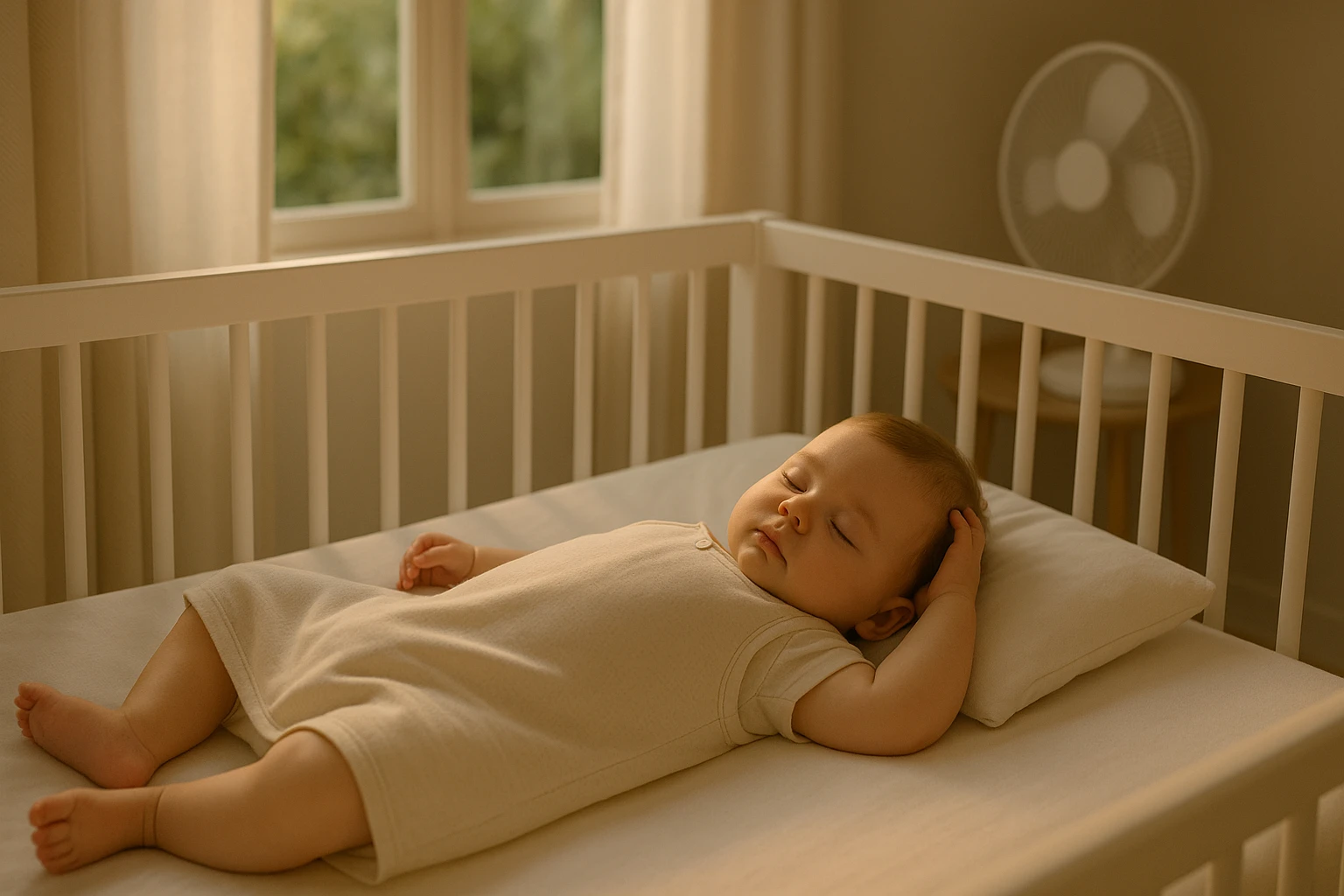 leżące dziecko któremu jest gorąco