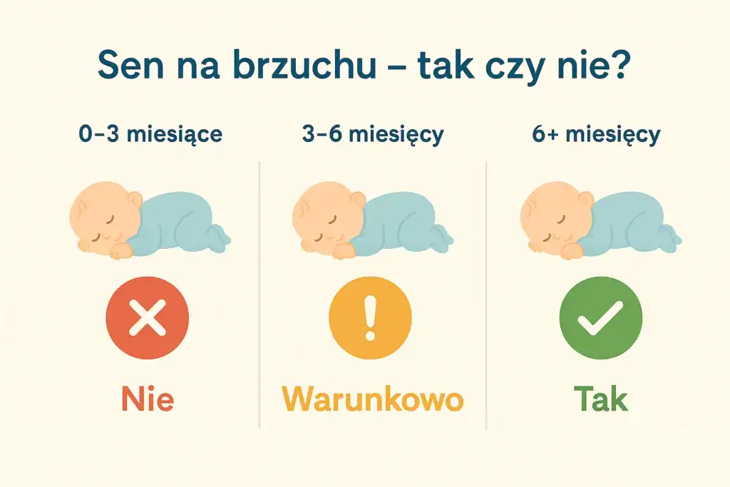 Twoje dziecko zasypia na brzuchu? Zobacz, kiedy to bezpieczne, jak długo może tak spać i co mówią lekarze o spaniu niemowląt.