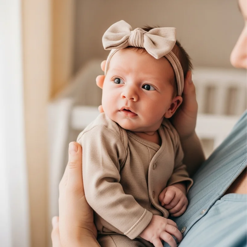 trzymane dziecko na rękach przez wychowawcę w żłobku