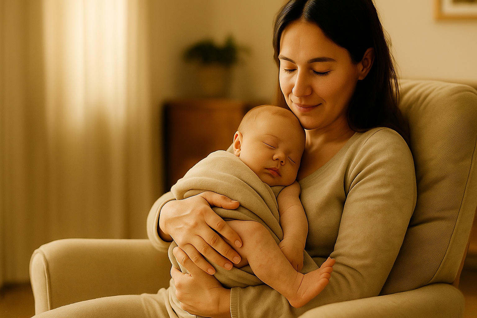 Marmurkowa skóra u niemowląt – delikatny siateczkowaty wzór po ochłodzeniu; mama przytula dziecko, by je ogrzać