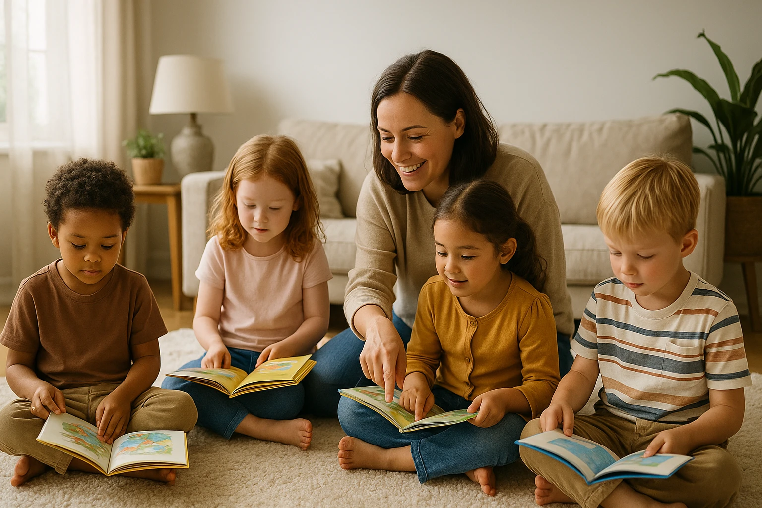 czytające przedszkolaki