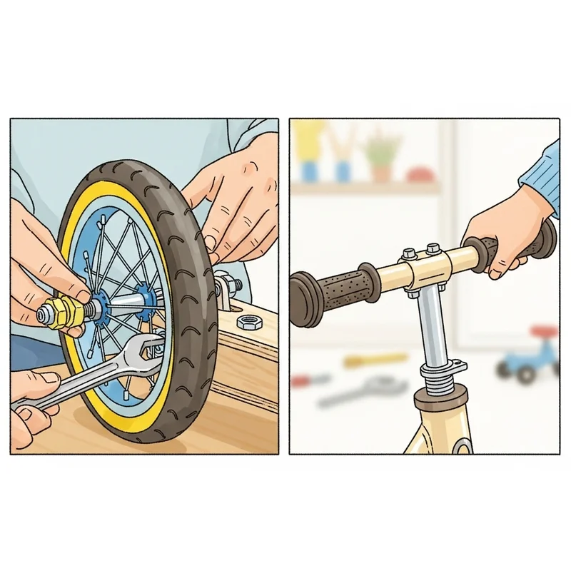 Rowerek z pieluch – jak zrobić krok po kroku (prezent na baby shower) - Konstrukcja rowerka: jak połączyć koła i stworzyć stabilną kierownicę?