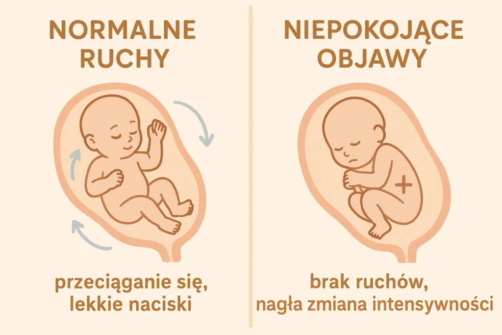 Infografika – jakie ruchy dziecka w 9. miesiącu są normalne, a które wymagają kontroli