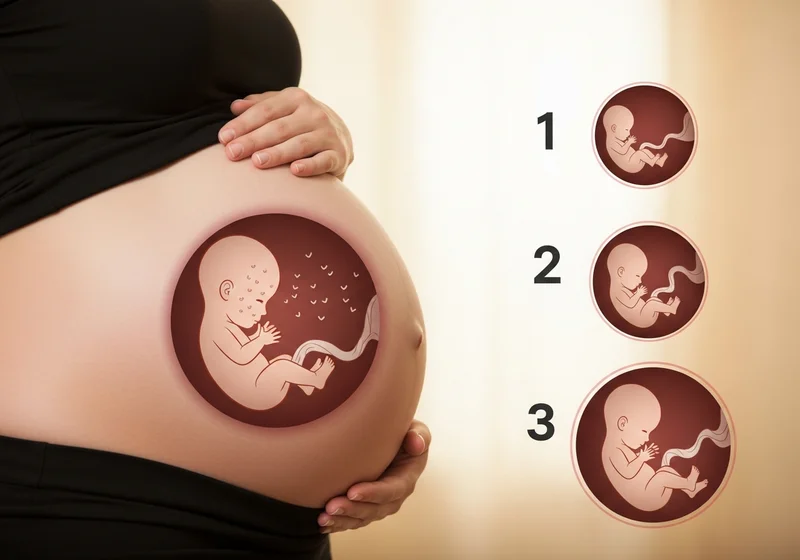 Rozwój płodu: od zarodka do niemowlęcia, ilustrujący zmiany w ruchach.