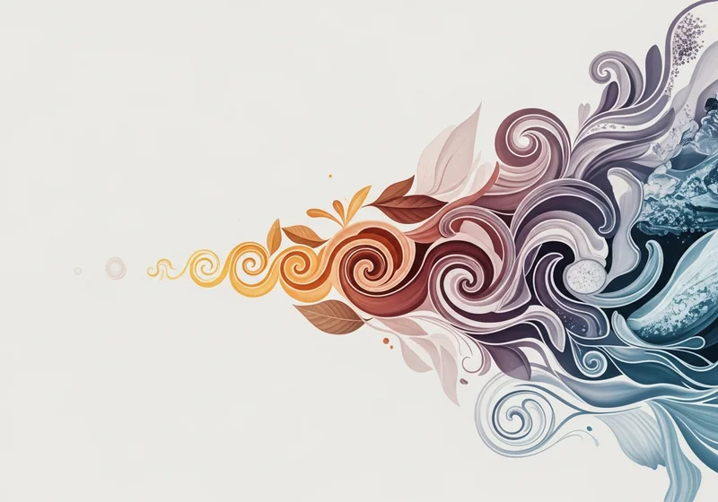 Abstrakcyjne, kolorowe wiry symbolizujące szybki wzrost dziecka w pierwszym roku życia.